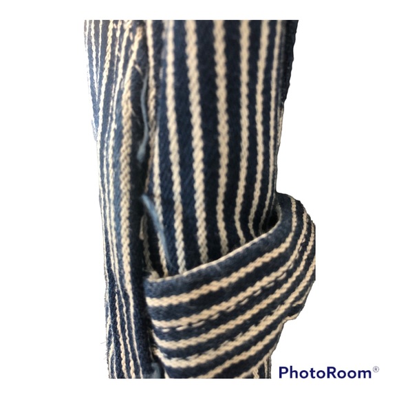 Vtg USA Works Sz 40x31 Railroad Stripe Adjustable Strap Carpenter Bib Overalls - Picture 4 of 8